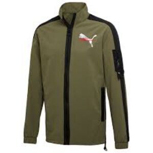 Puma Trapstar Full Zip Track Jacket Nylon Windbreaker Army Green size Large